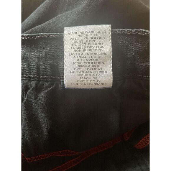 NYDJ Tummy Tuck Jeans Black Bootcut Studded Sides Size 10 Made in USA - Picture 7 of 9